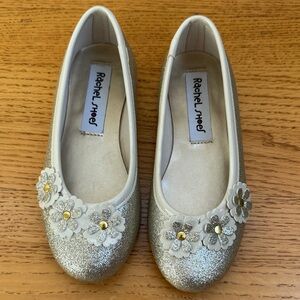 Rachel Shoes Kids Sparkly Floral Dress Flats - Gold